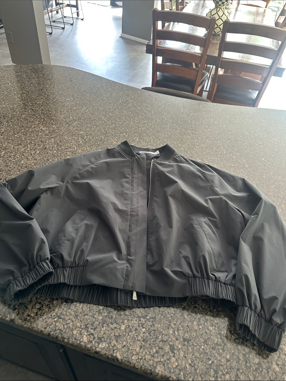 Ladies Peter Millar Black Bomber Jacket